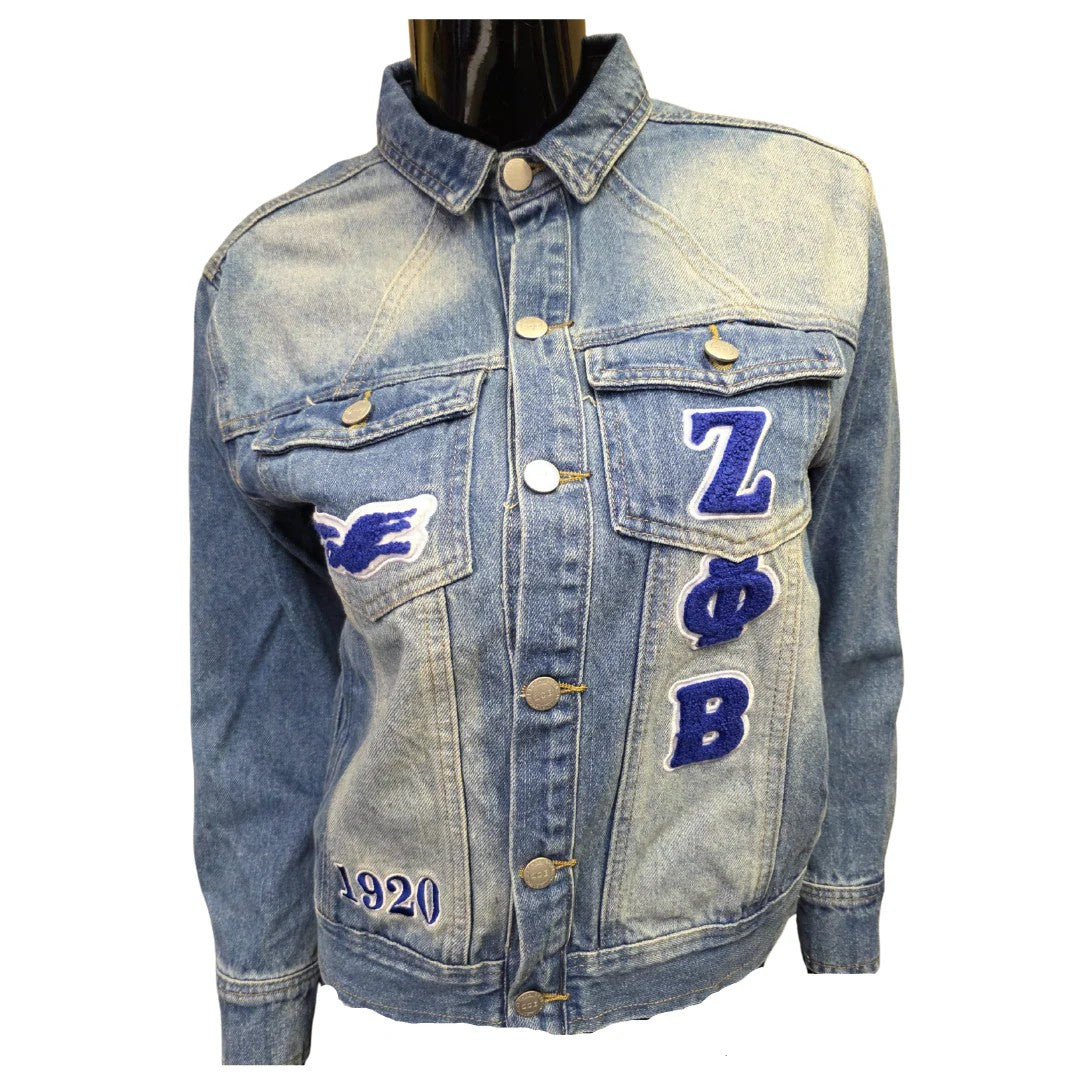 Zeta Chenille Patched Jean Jacket