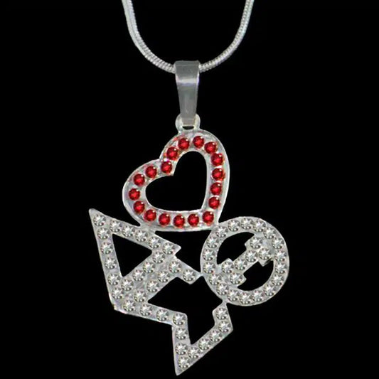 DST Color Crystal Heart Necklace