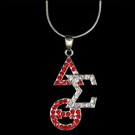 DST Crystal Overlap Letter Necklace