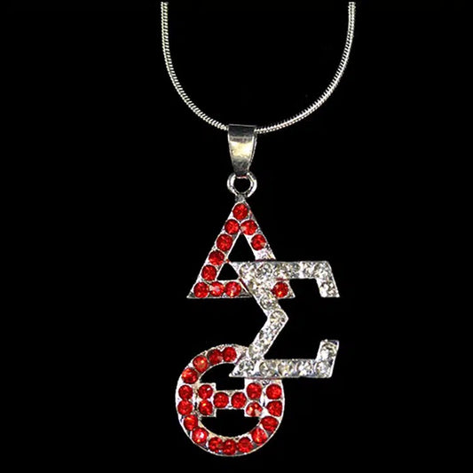 DST Crystal Overlap Letter Necklace