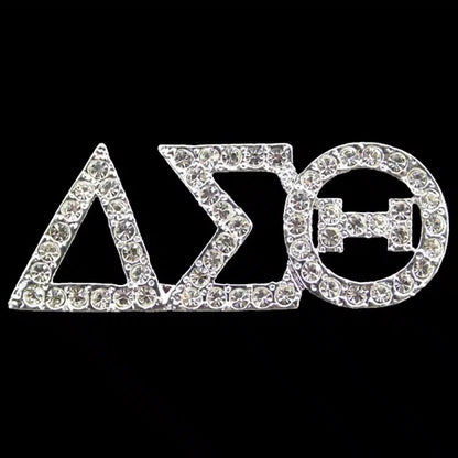 DST Crystal Silver Pin