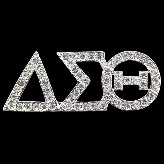 DST Crystal Silver Pin
