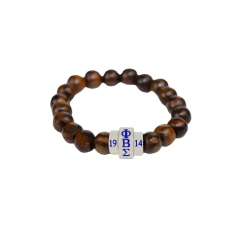 Sigma Natural Wood Bead Bracelet