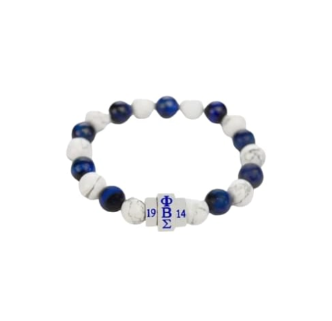 Sigma Natural Blue & White Stone Bead Bracelet