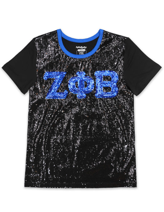 ZPB Sequin Tee- Black